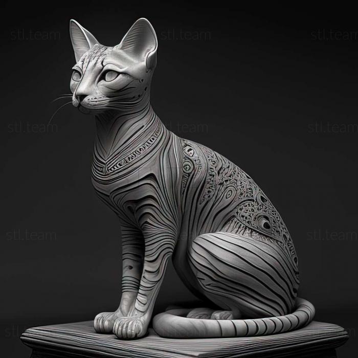 3D model Arabian Mau cat (STL)